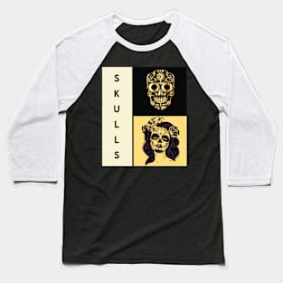 Skulls Lover Baseball T-Shirt